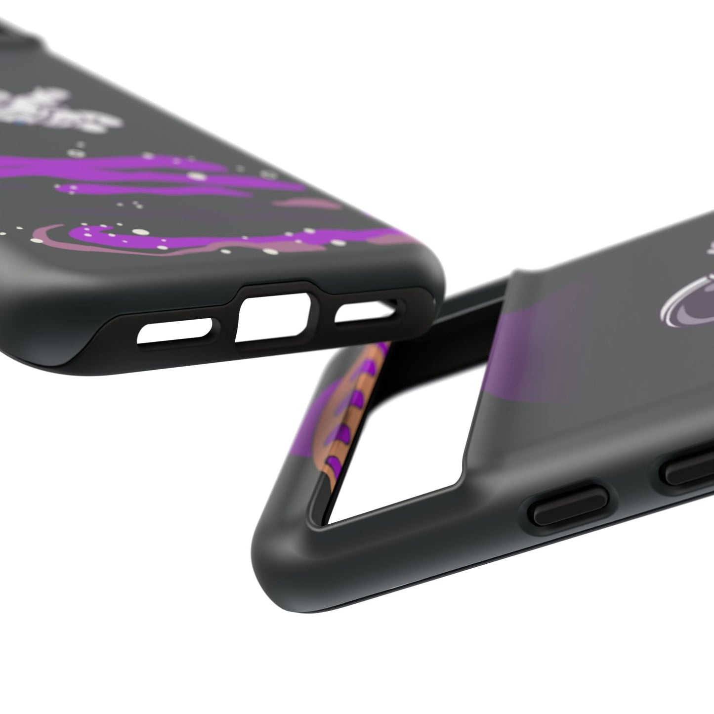 Black and Purple Minimalist Modern Space Phone Case