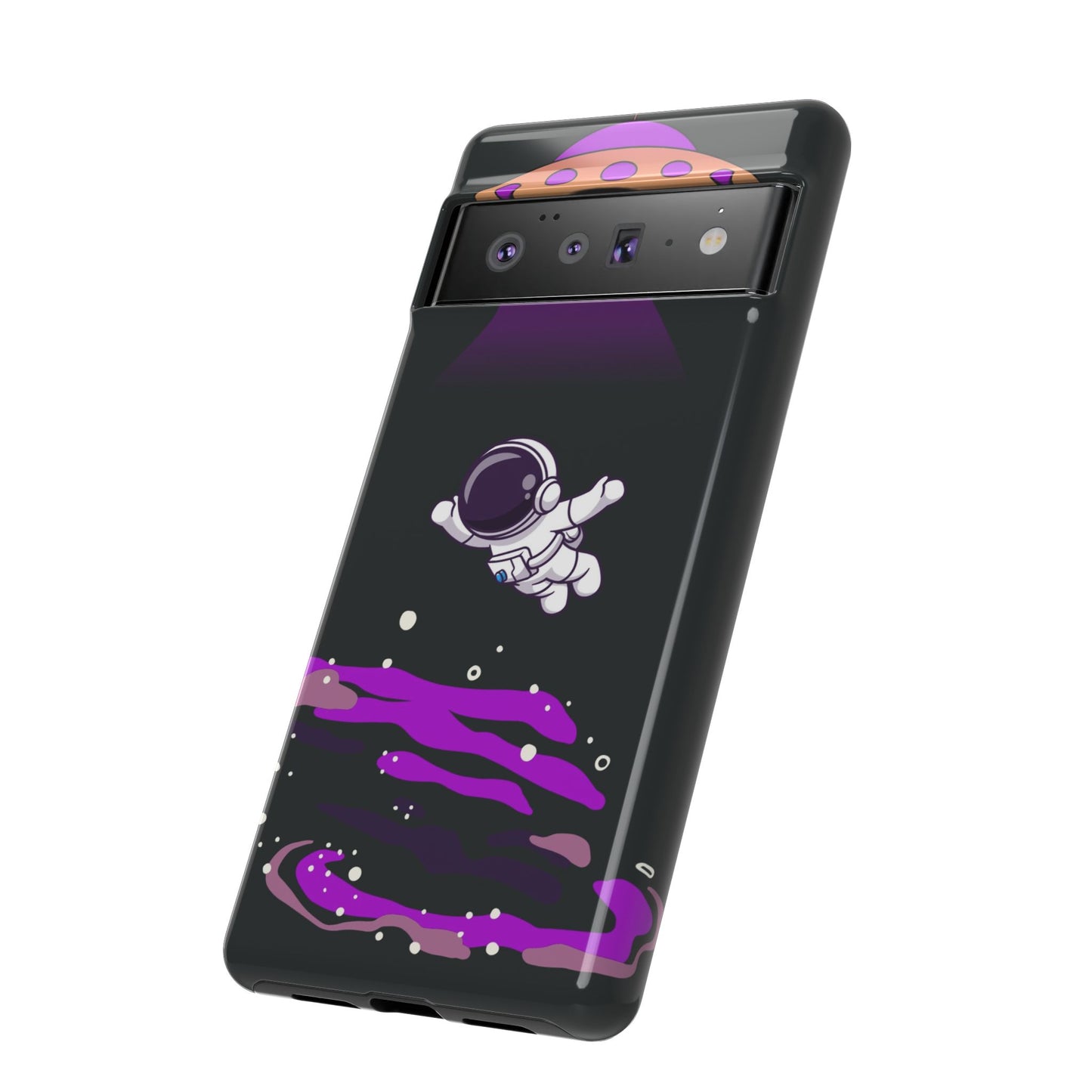 Black and Purple Minimalist Modern Space Phone Case