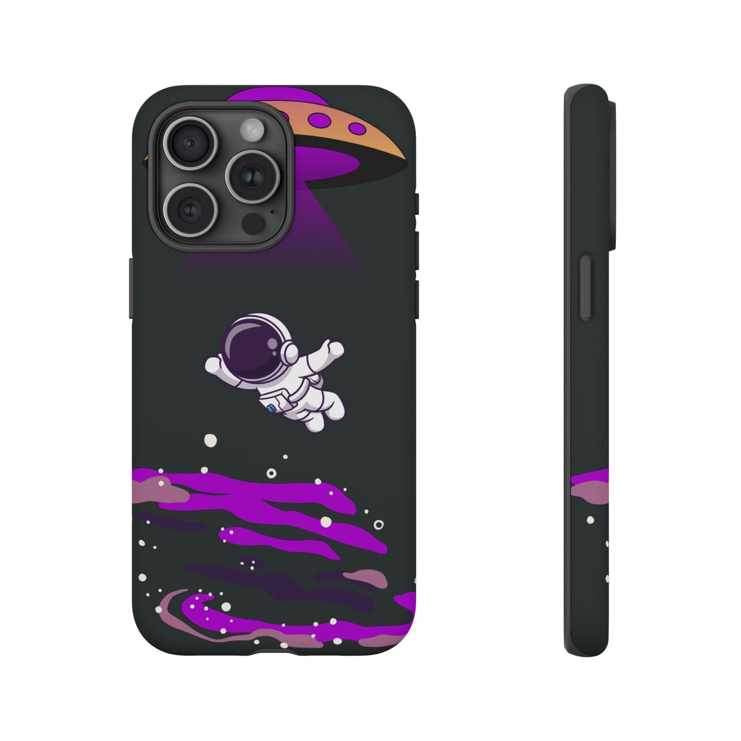 Black and Purple Minimalist Modern Space Phone Case