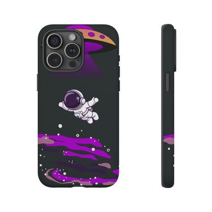Black and Purple Minimalist Modern Space Phone Case