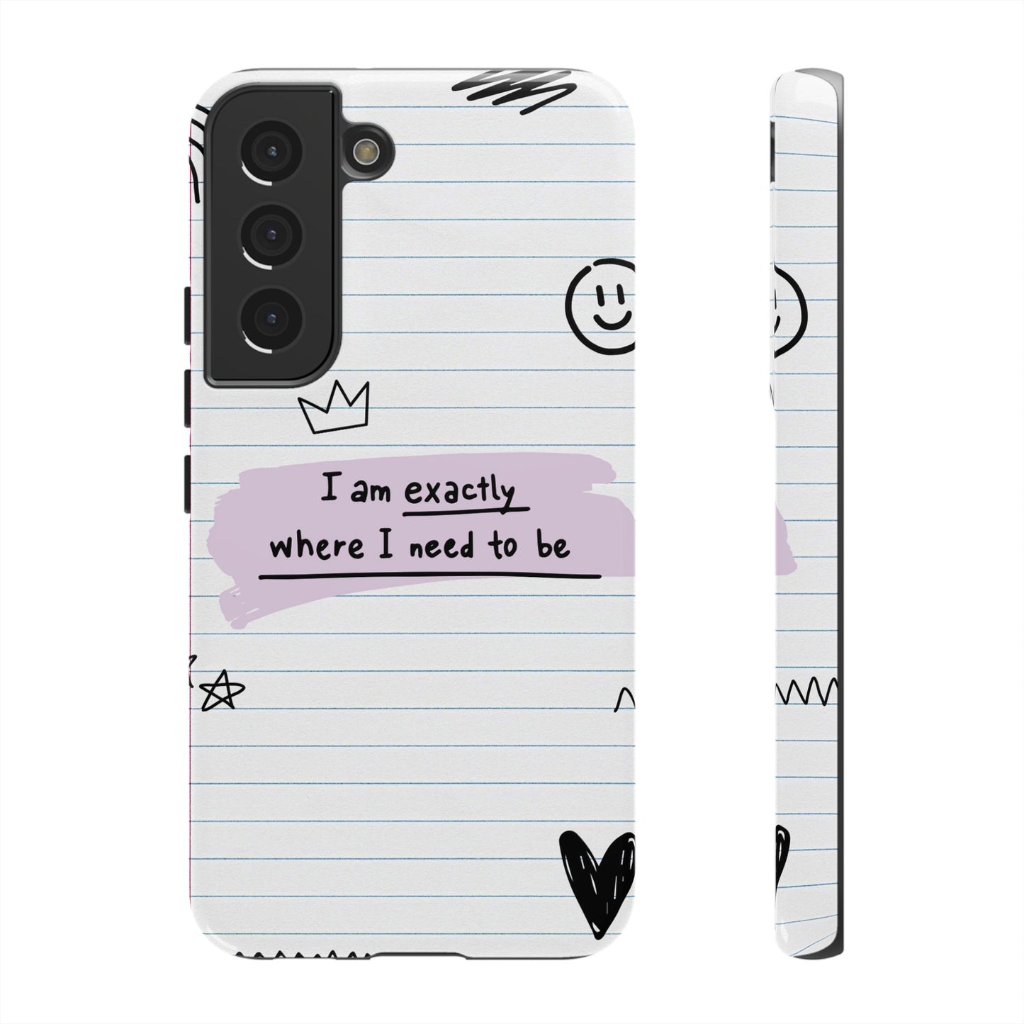 Self Affirmation Doodle Paper Phone Case