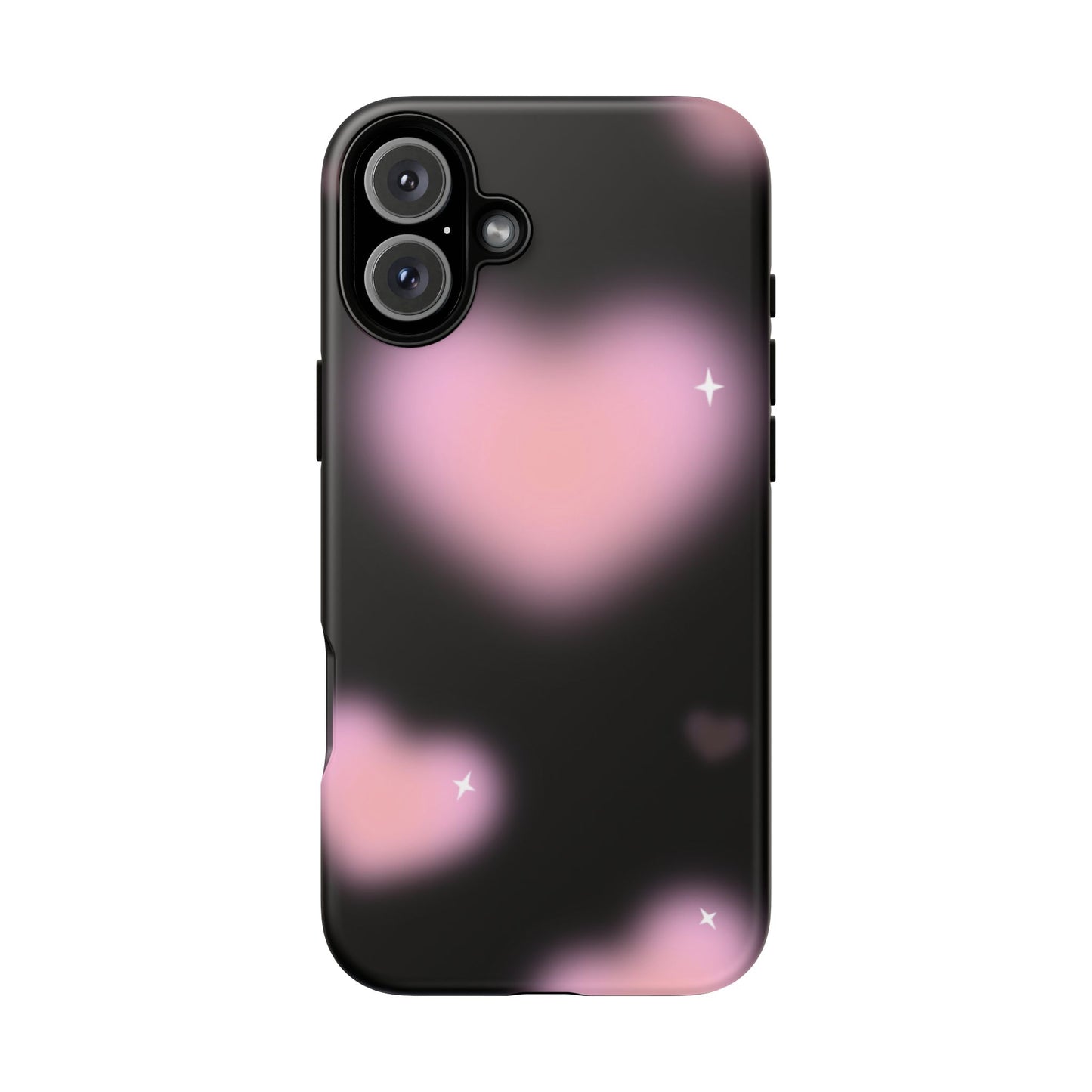 Black and Pink Blurry Heart Phone Case
