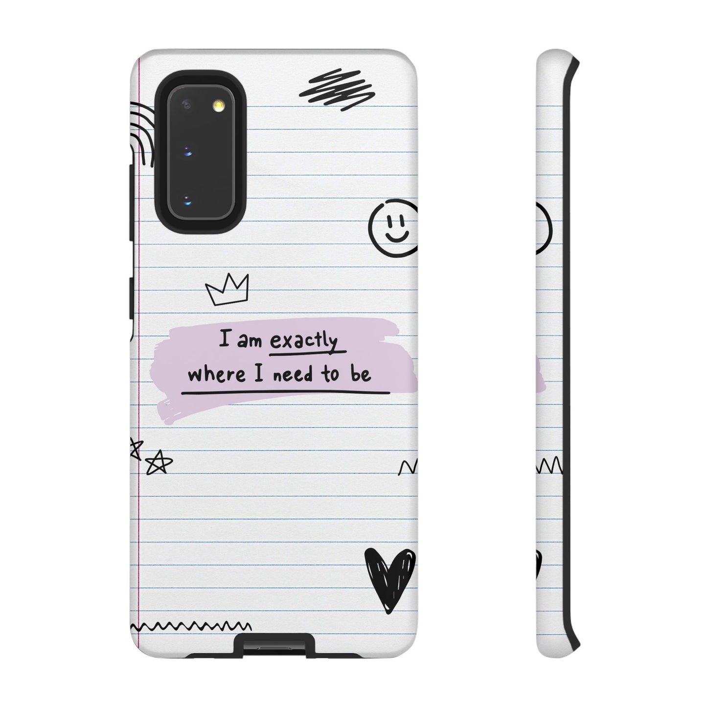Self Affirmation Doodle Paper Phone Case
