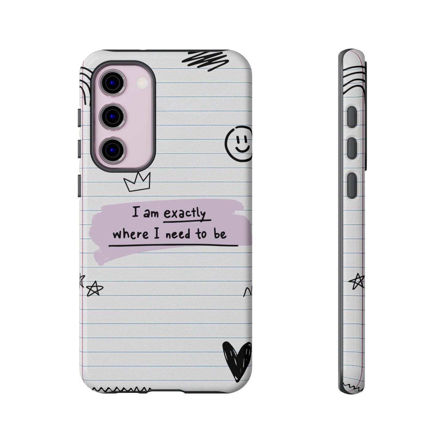 Self Affirmation Doodle Paper Phone Case