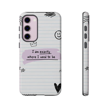 Self Affirmation Doodle Paper Phone Case