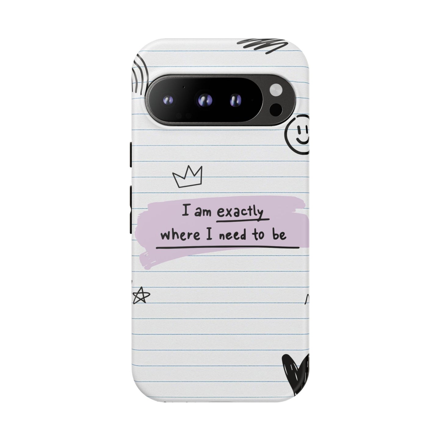 Self Affirmation Doodle Paper Phone Case