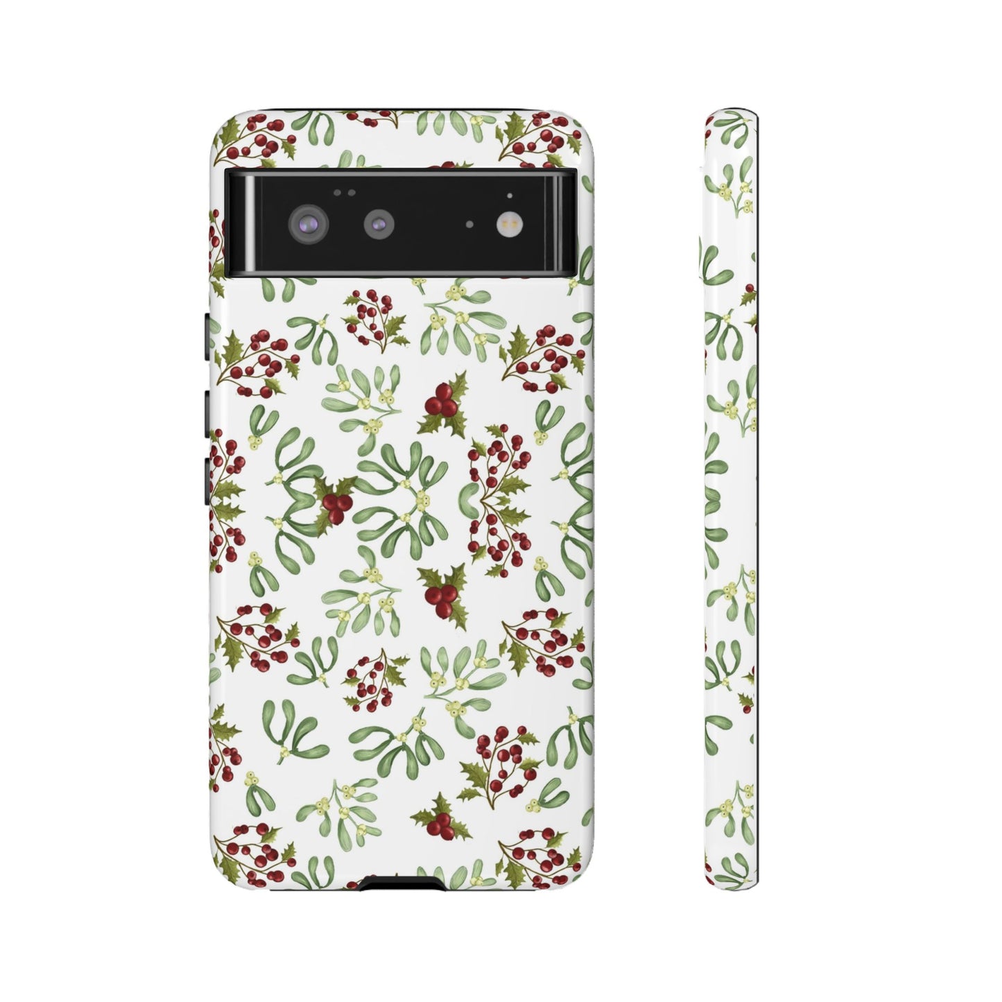 Red Green Watercolor Chriatmas Phone Case