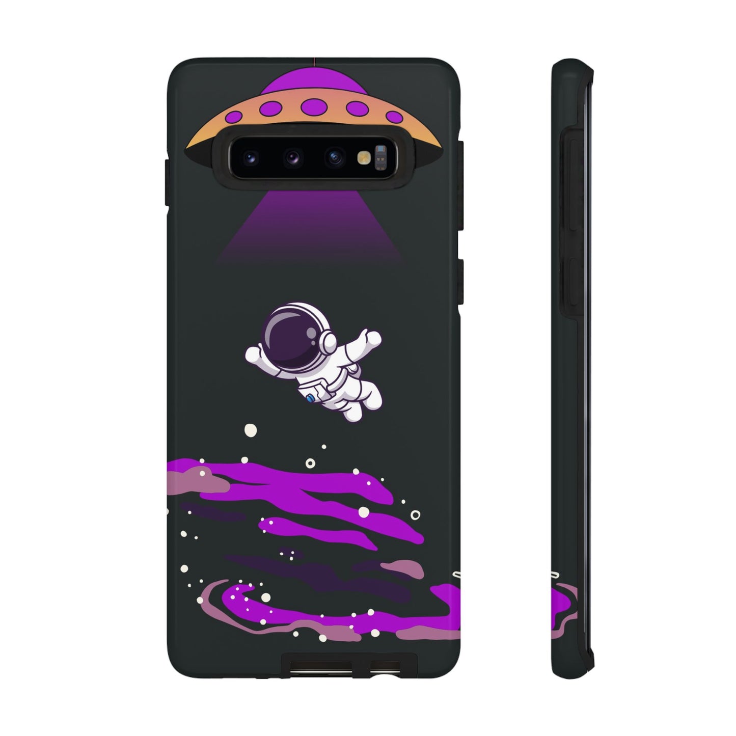 Black and Purple Minimalist Modern Space Phone Case