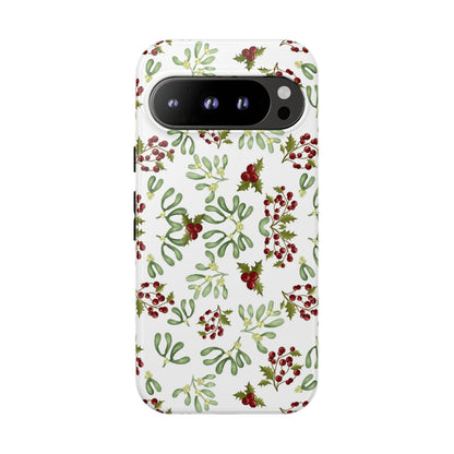 Red Green Watercolor Chriatmas Phone Case