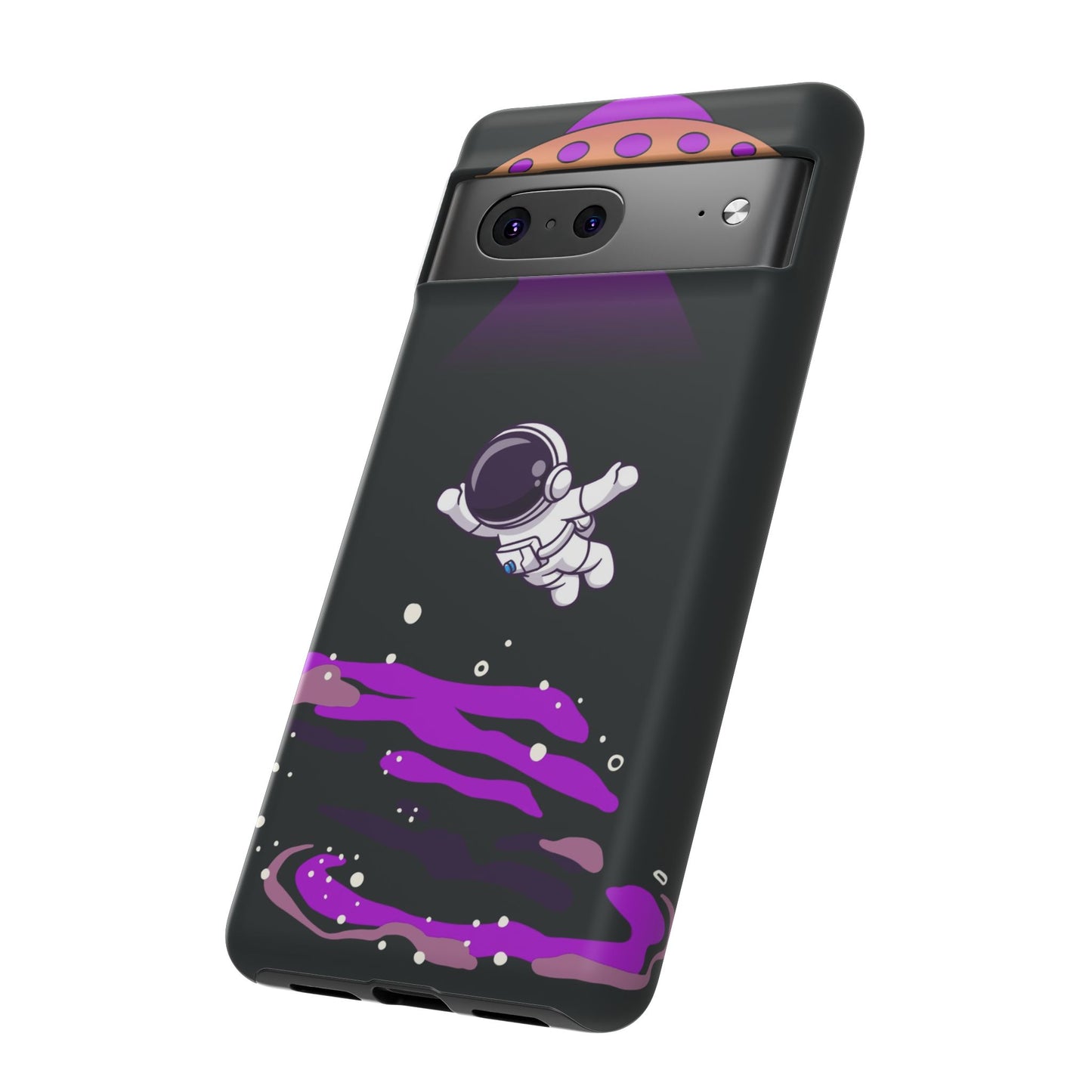 Black and Purple Minimalist Modern Space Phone Case