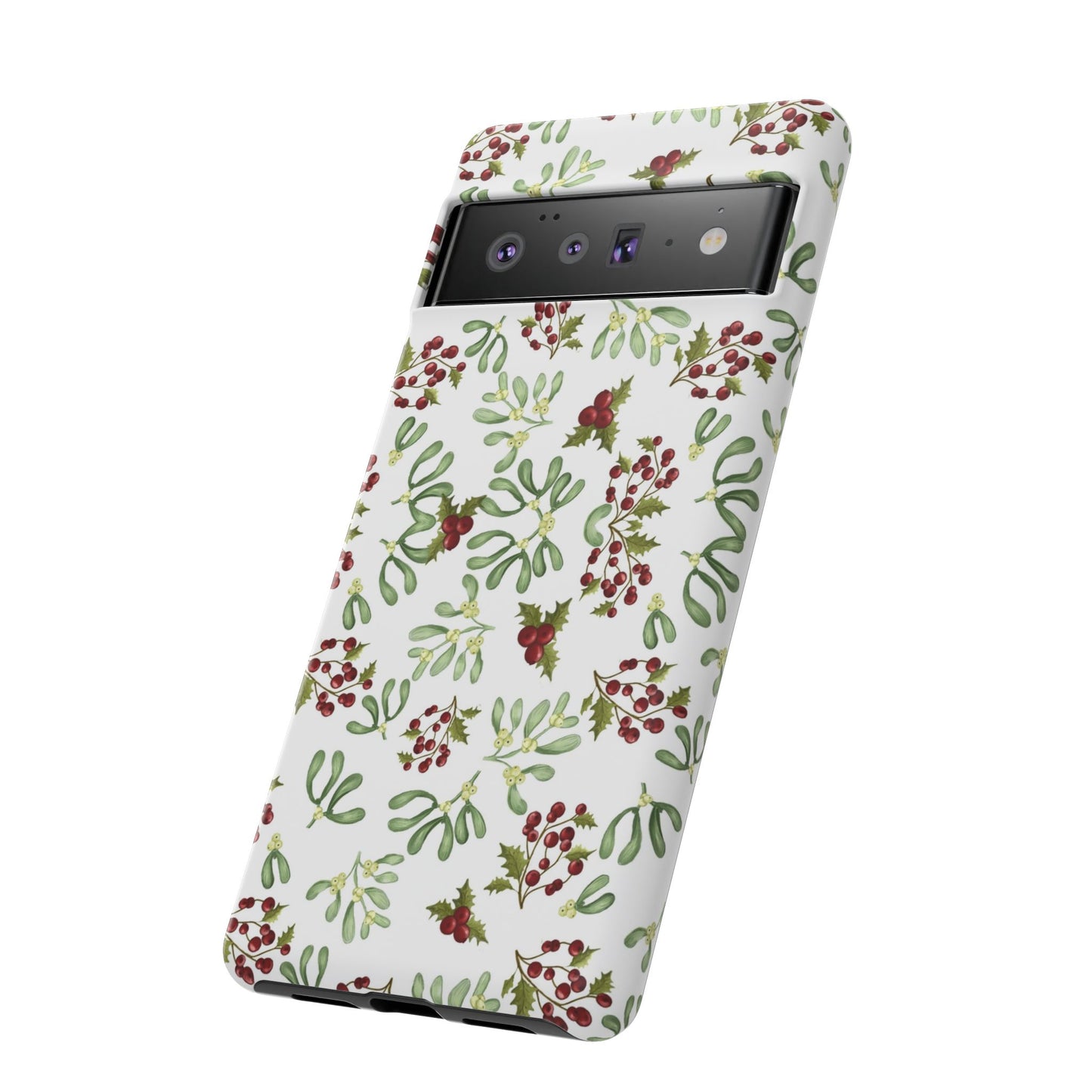 Red Green Watercolor Chriatmas Phone Case