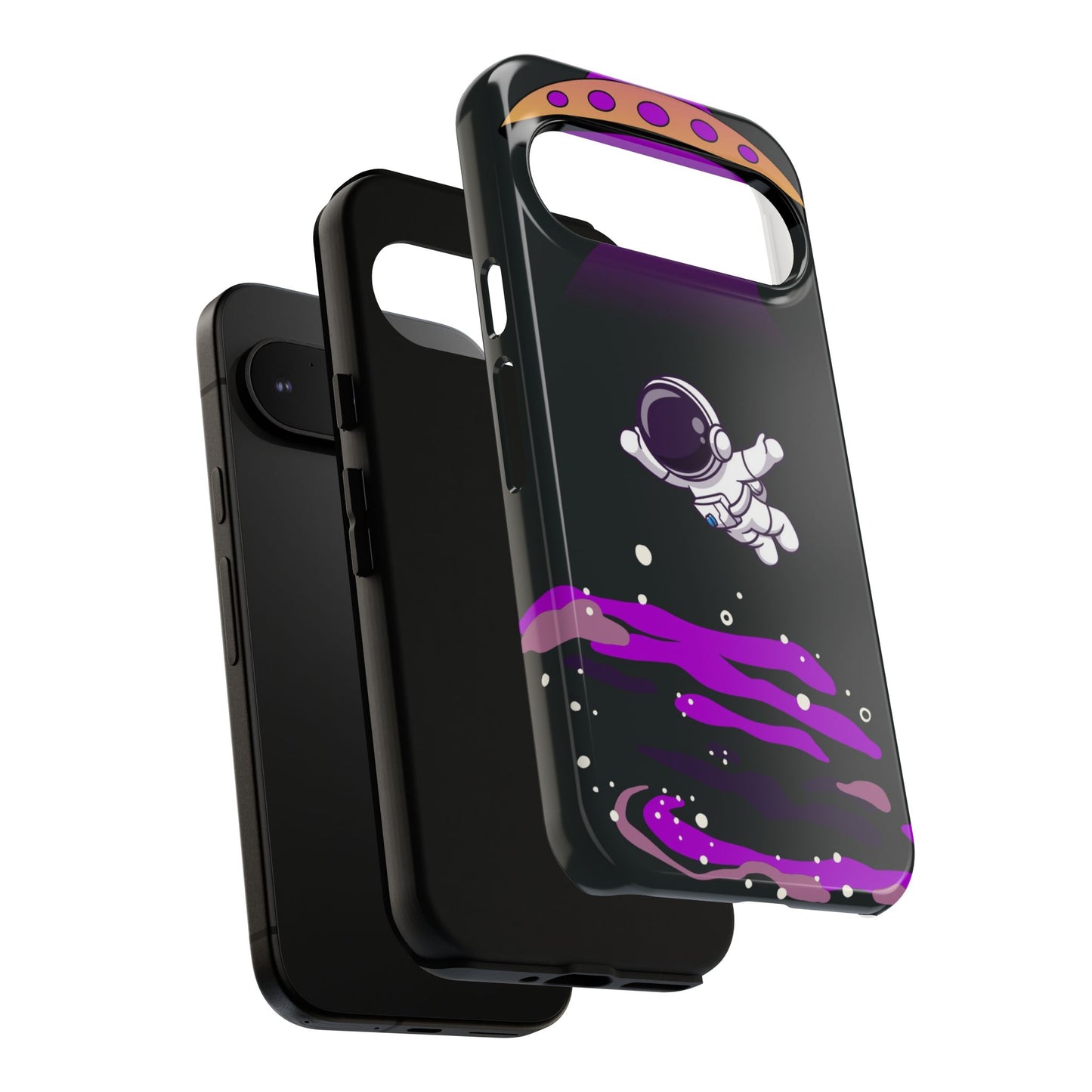 Black and Purple Minimalist Modern Space Phone Case