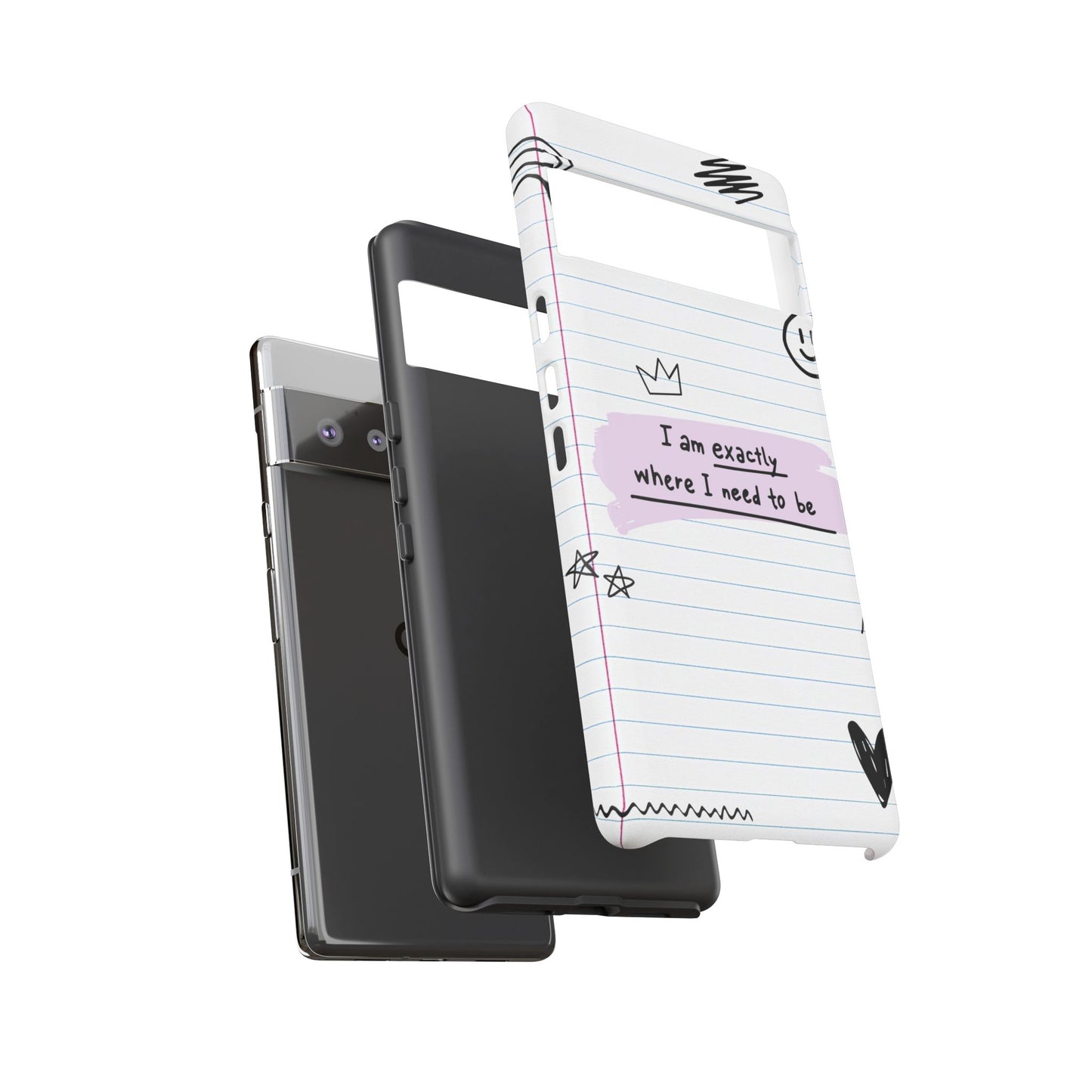 Self Affirmation Doodle Paper Phone Case