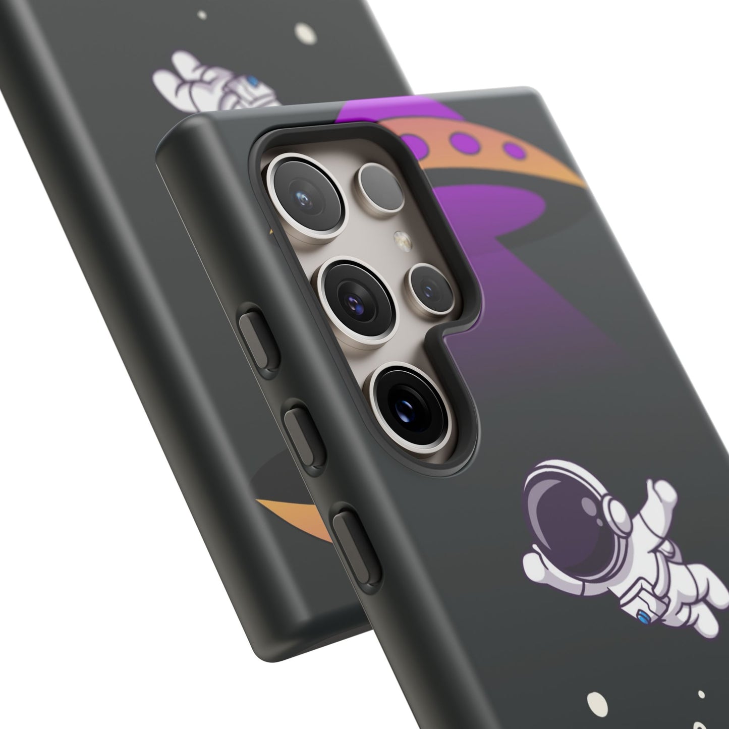 Black and Purple Minimalist Modern Space Phone Case