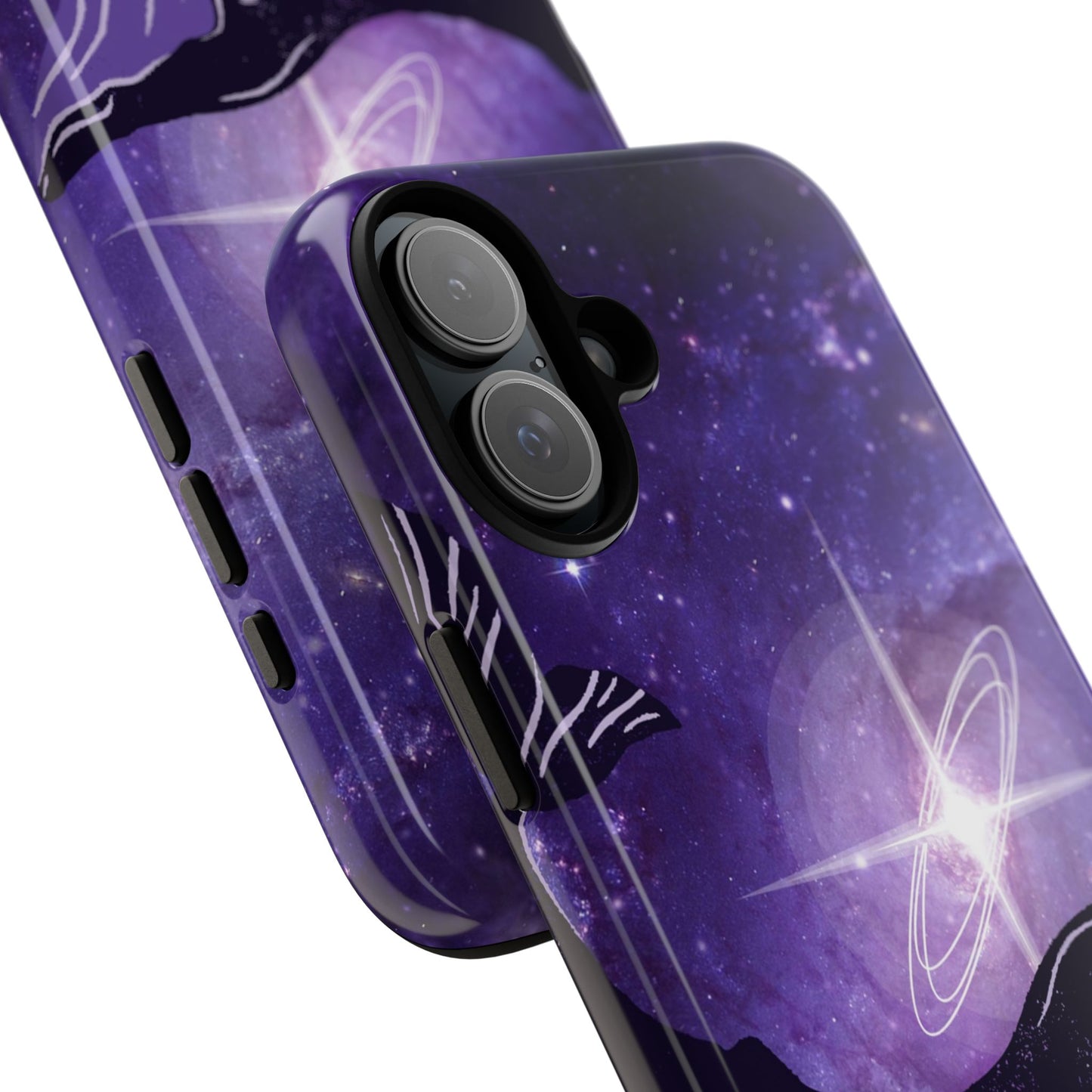 Purple Whale in Outer Space Phone Case