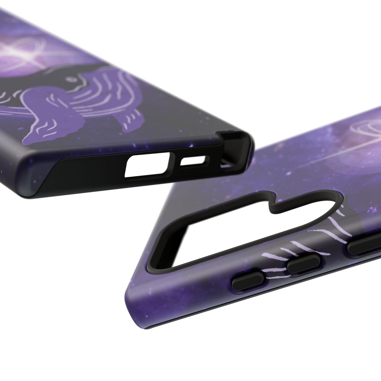 Purple Whale in Outer Space Phone Case