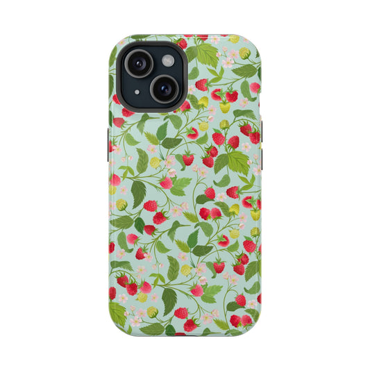 Colorful Botanical Raspberry Magnetic iPhone Case