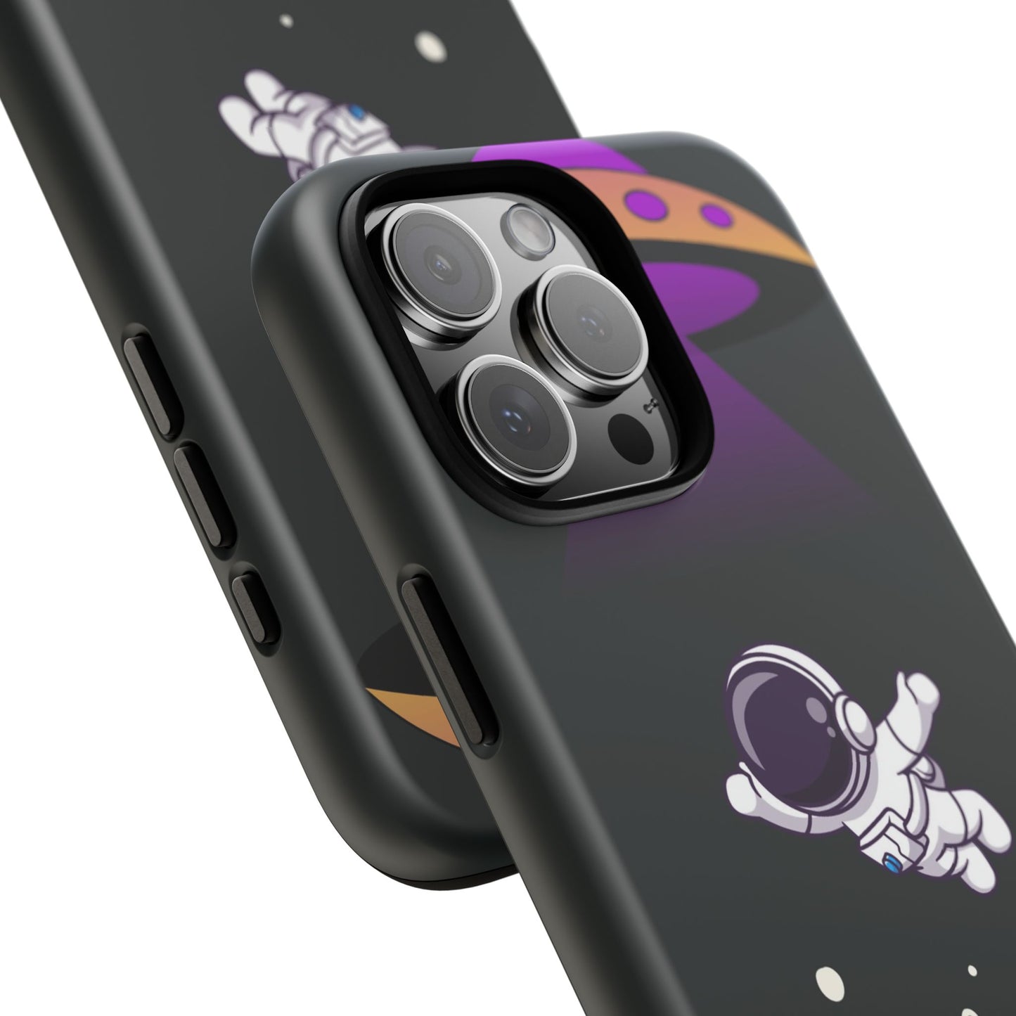 Black and Purple Minimalist Modern Space Phone Case
