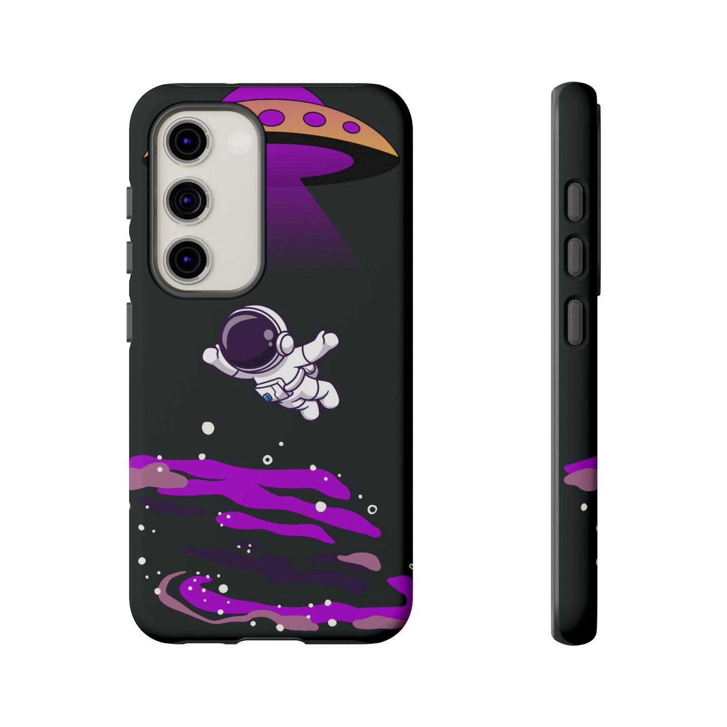 Black and Purple Minimalist Modern Space Phone Case
