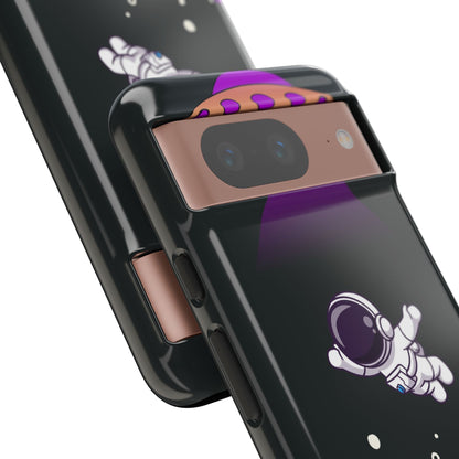 Black and Purple Minimalist Modern Space Phone Case