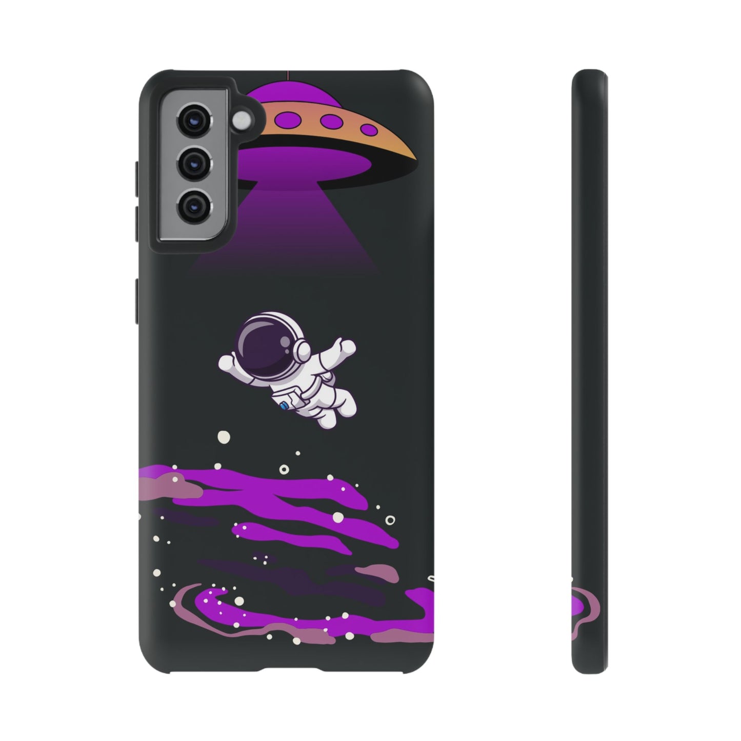 Black and Purple Minimalist Modern Space Phone Case
