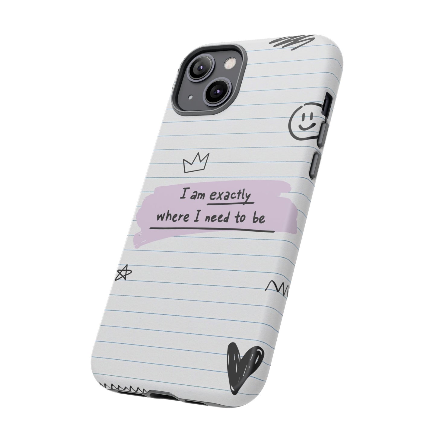 Self Affirmation Doodle Paper Phone Case