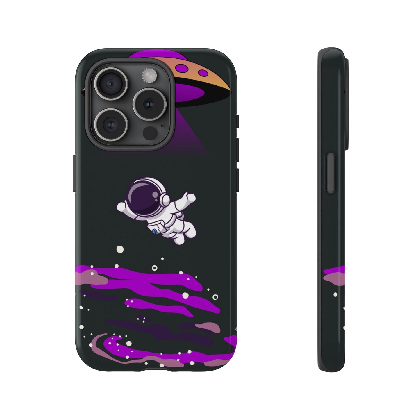 Black and Purple Minimalist Modern Space Phone Case