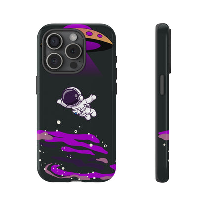 Black and Purple Minimalist Modern Space Phone Case