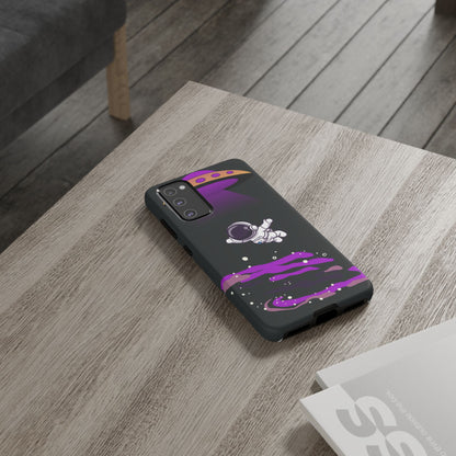 Black and Purple Minimalist Modern Space Phone Case