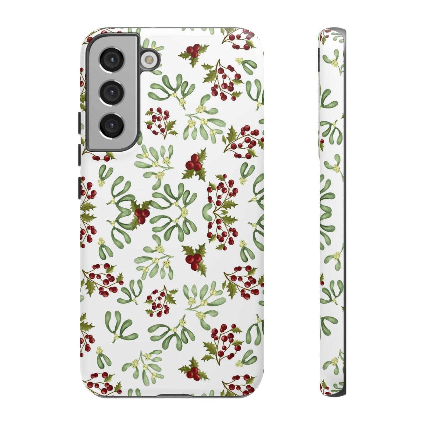 Red Green Watercolor Chriatmas Phone Case