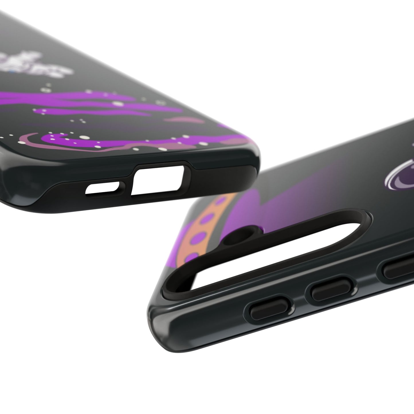 Black and Purple Minimalist Modern Space Phone Case