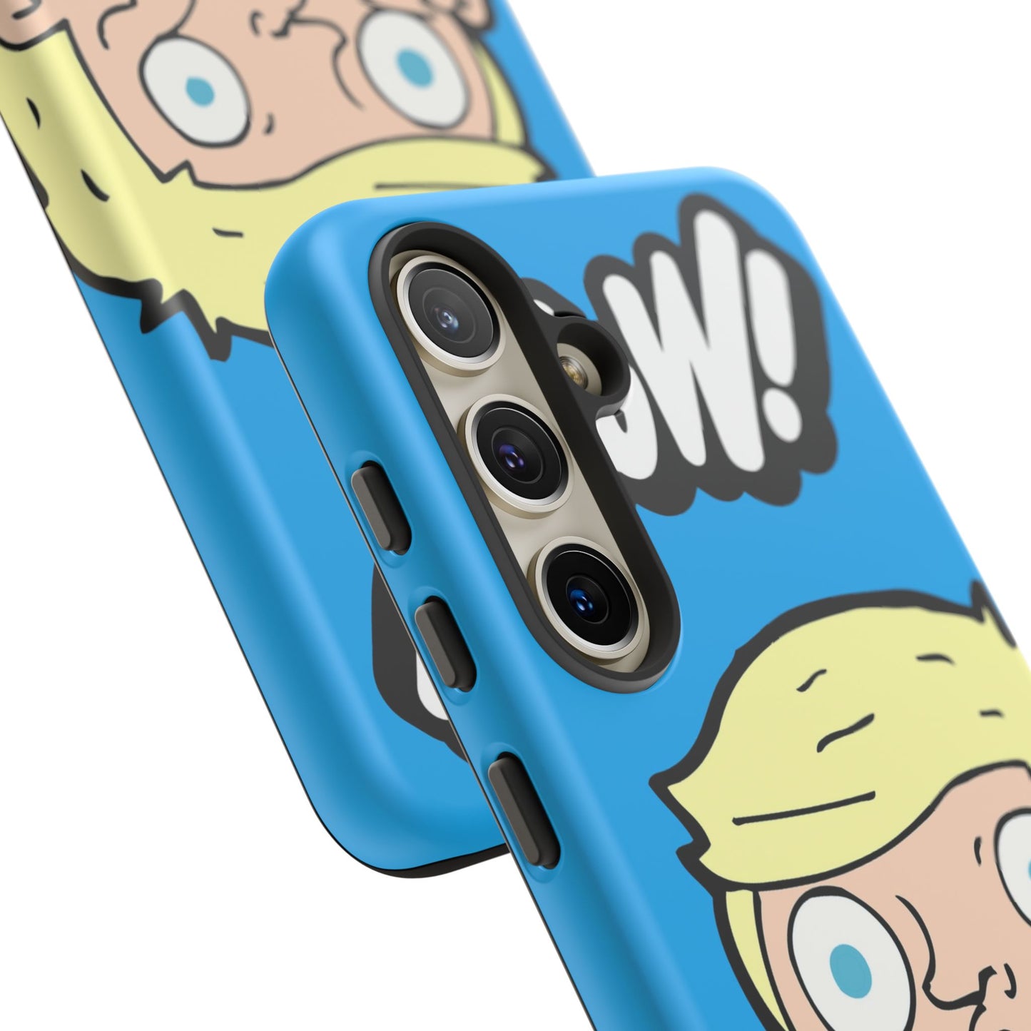Blue Illustrated Shocked Man Phone Case