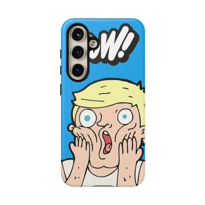 Blue Illustrated Shocked Man Phone Case