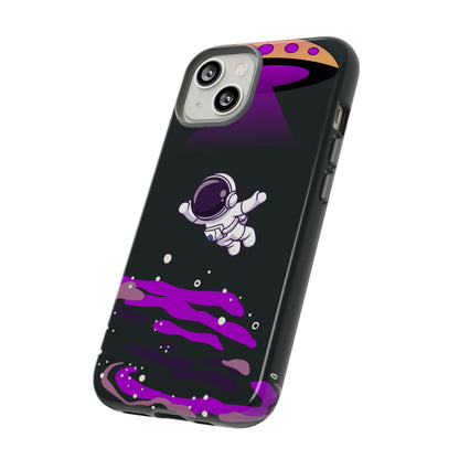 Black and Purple Minimalist Modern Space Phone Case