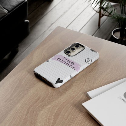 Self Affirmation Doodle Paper Phone Case