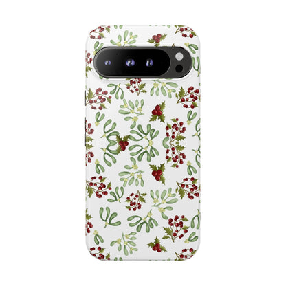 Red Green Watercolor Chriatmas Phone Case