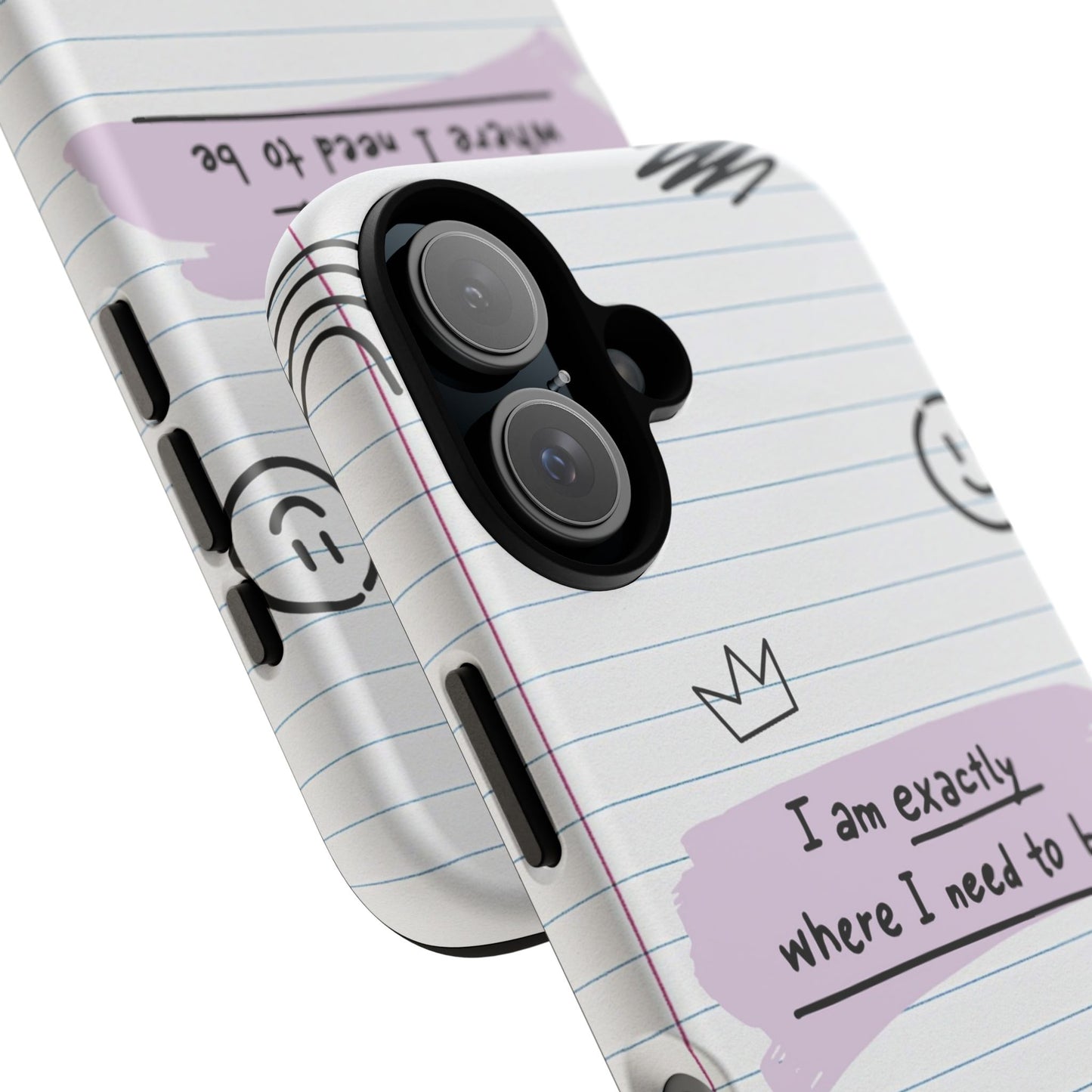 Self Affirmation Doodle Paper Phone Case
