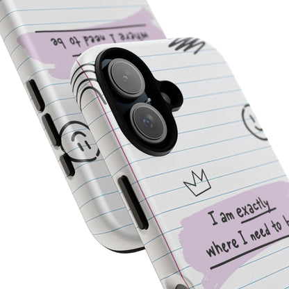 Self Affirmation Doodle Paper Phone Case