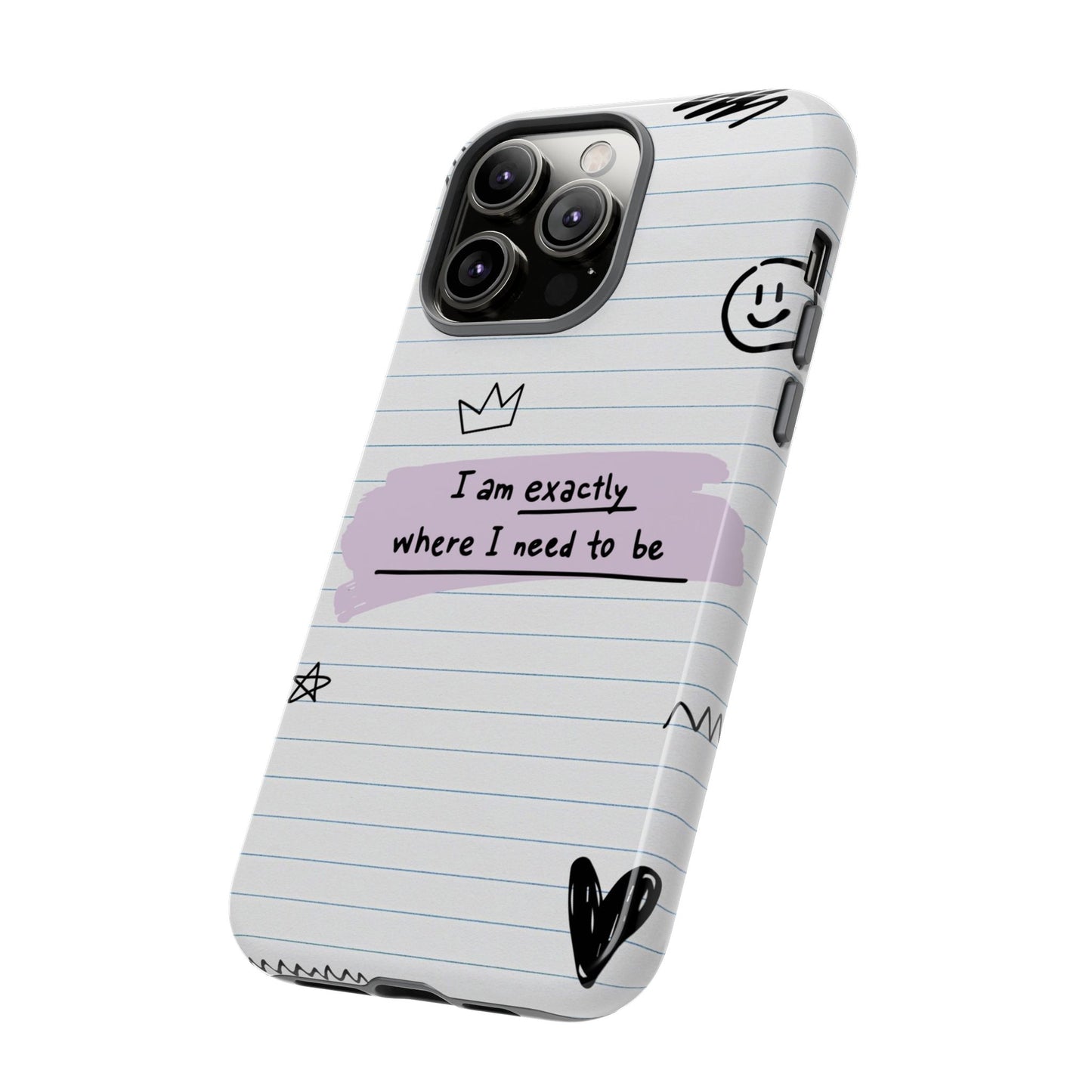 Self Affirmation Doodle Paper Phone Case