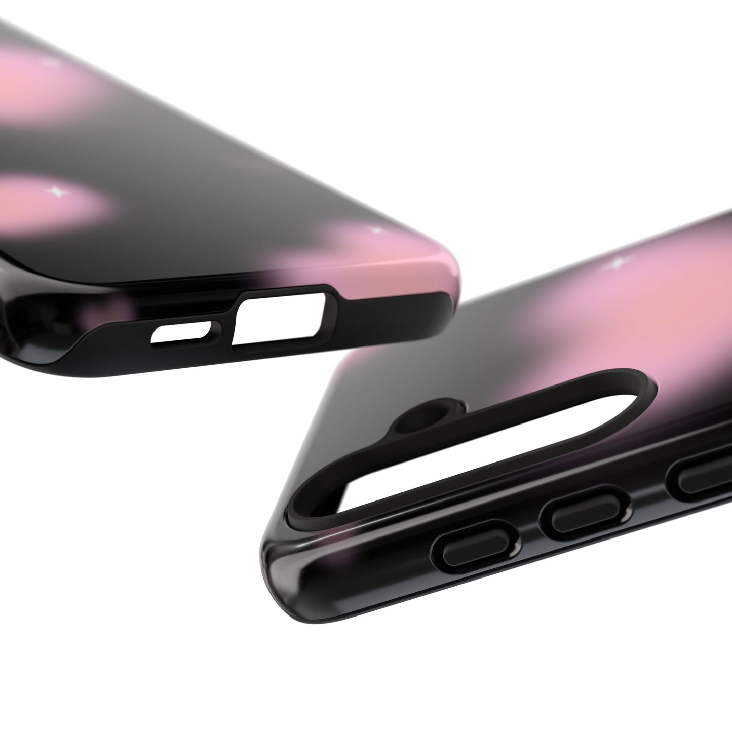 Black and Pink Blurry Heart Phone Case