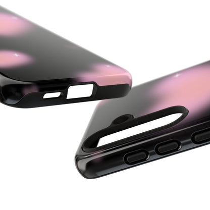 Black and Pink Blurry Heart Phone Case