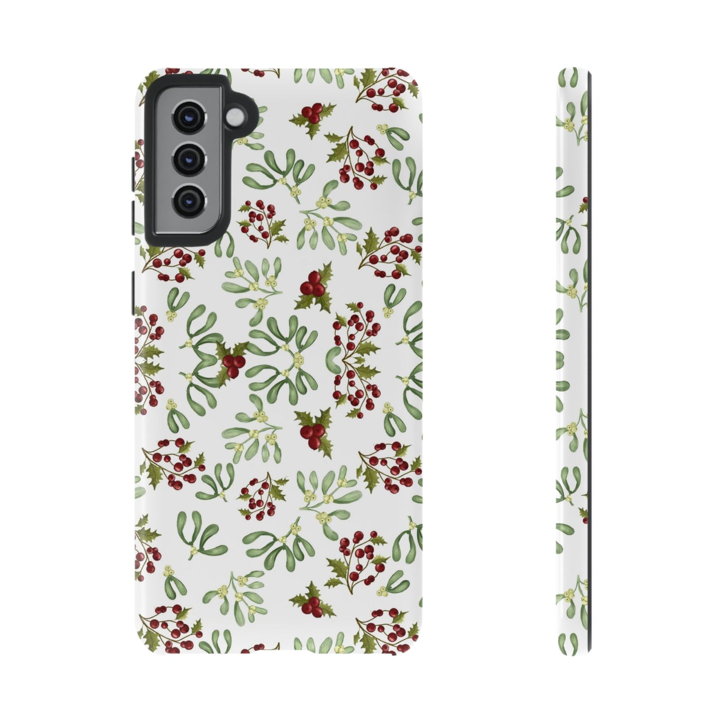 Red Green Watercolor Chriatmas Phone Case