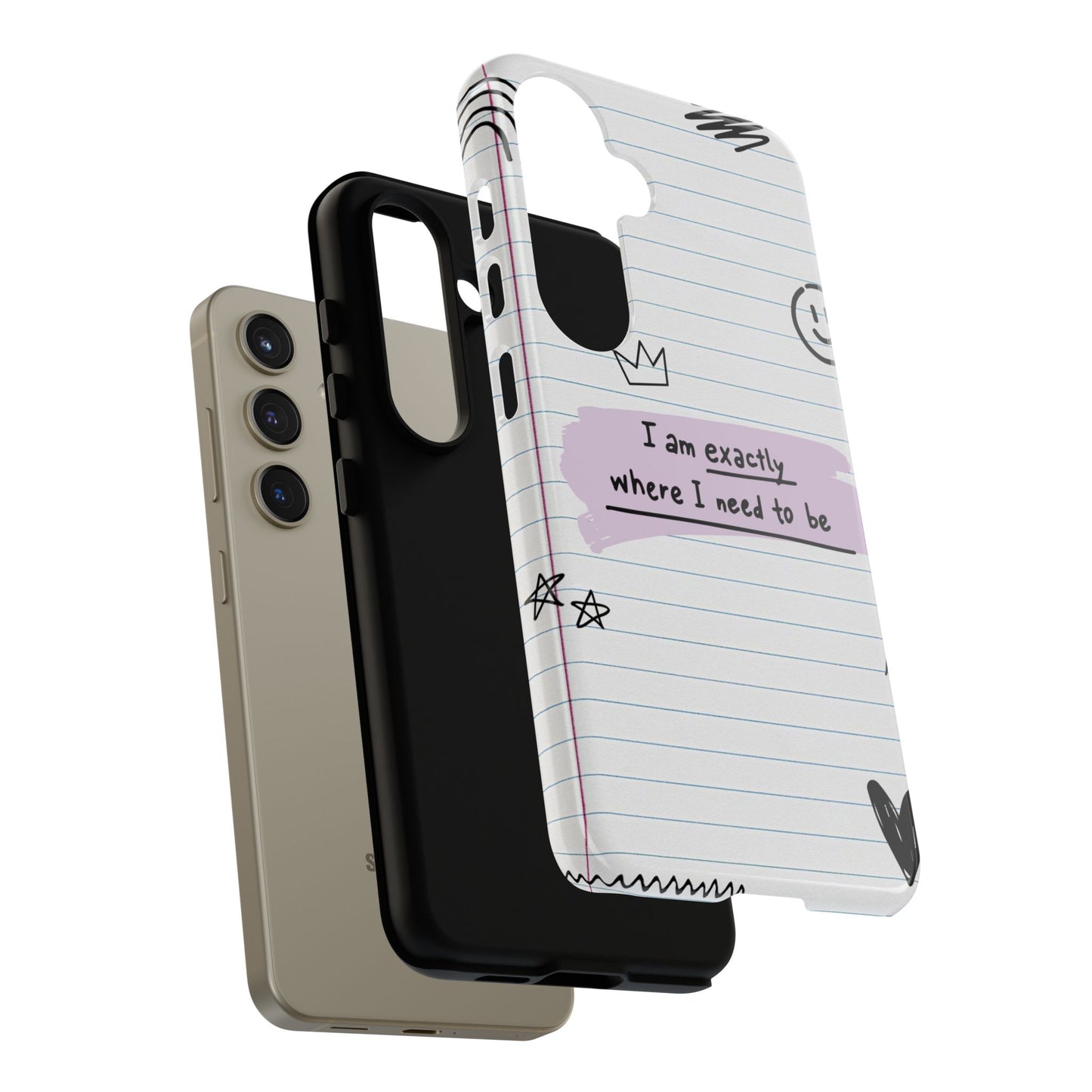Self Affirmation Doodle Paper Phone Case