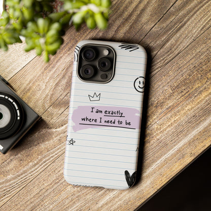 Self Affirmation Doodle Paper Phone Case