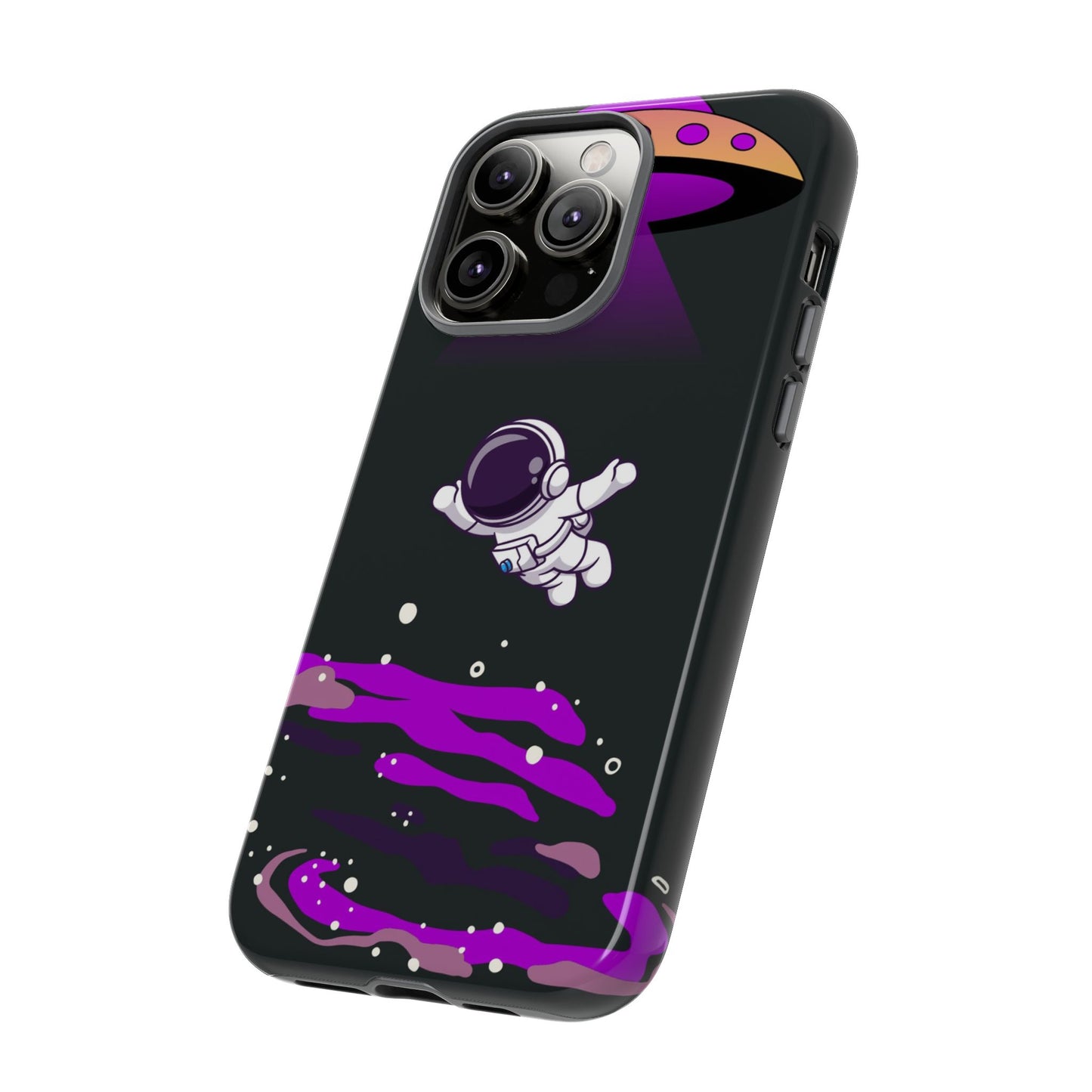 Black and Purple Minimalist Modern Space Phone Case