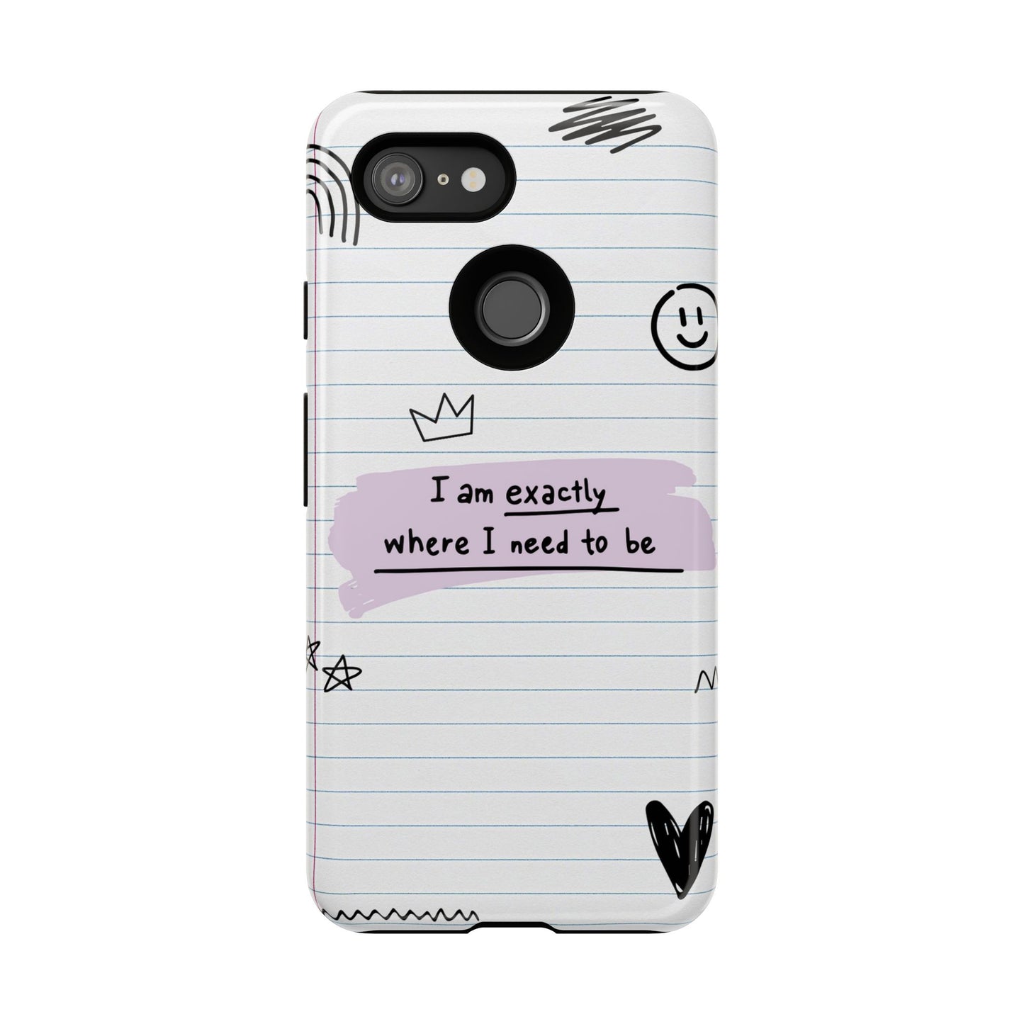 Self Affirmation Doodle Paper Phone Case
