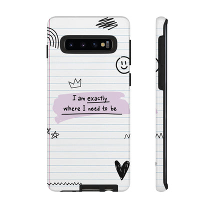 Self Affirmation Doodle Paper Phone Case