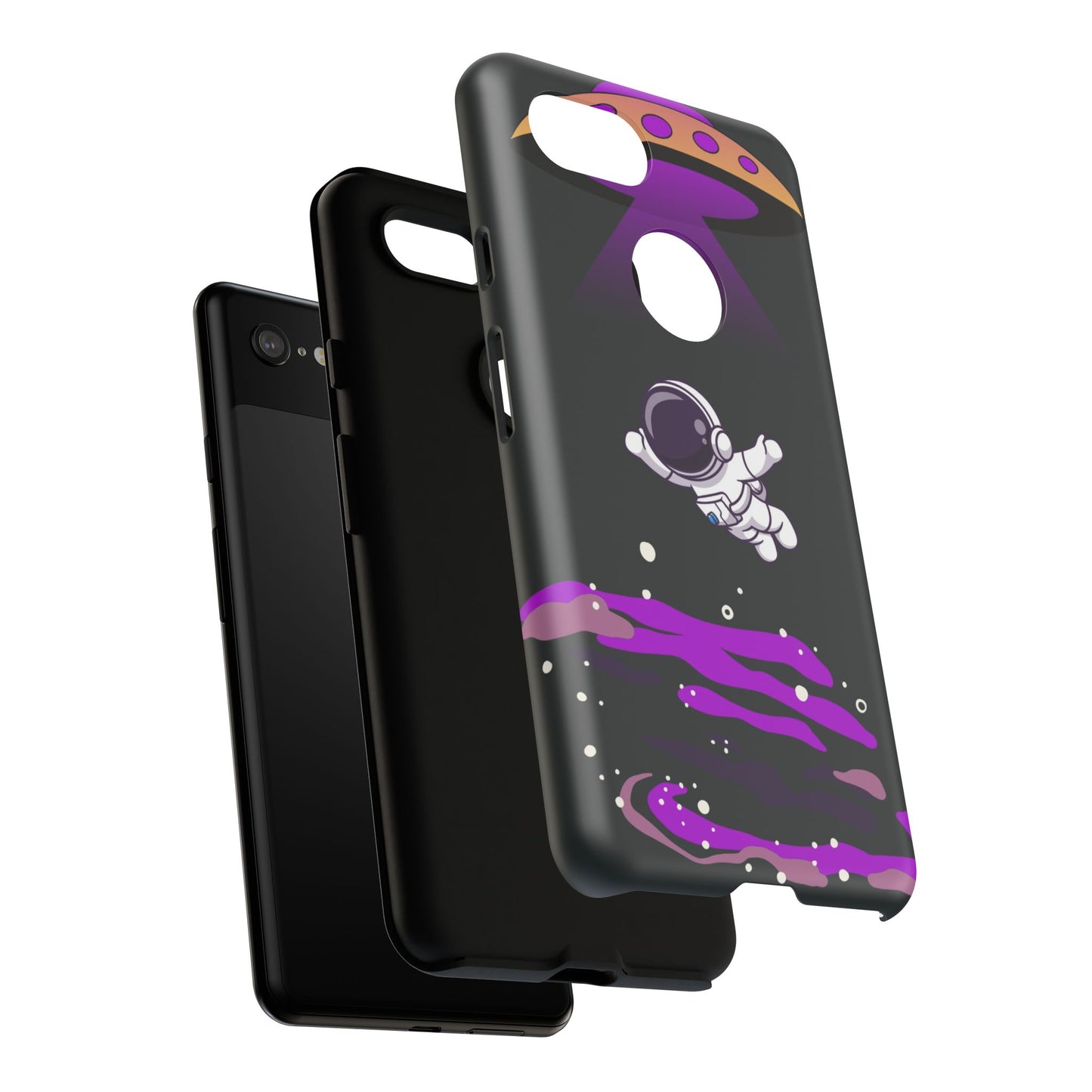 Black and Purple Minimalist Modern Space Phone Case