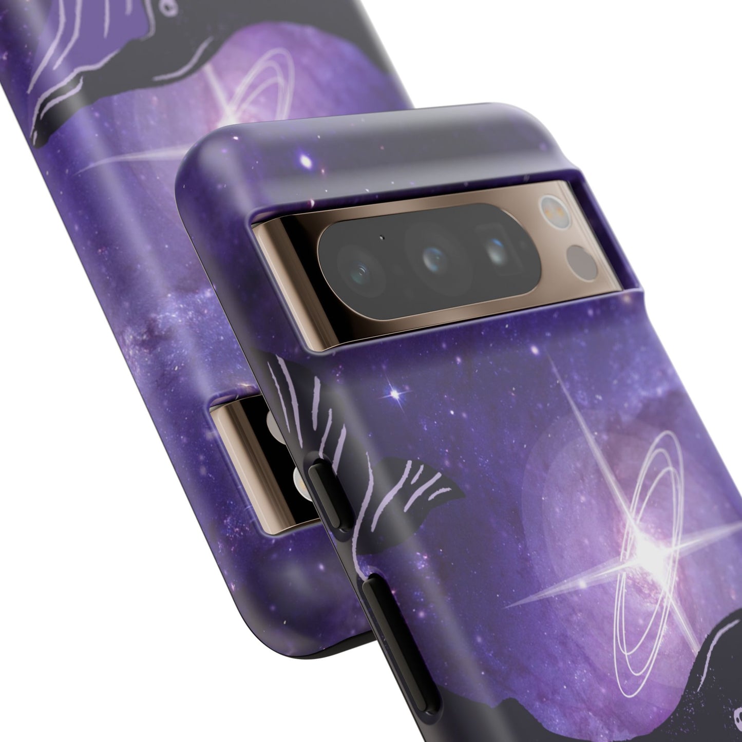 Purple Whale in Outer Space Phone Case
