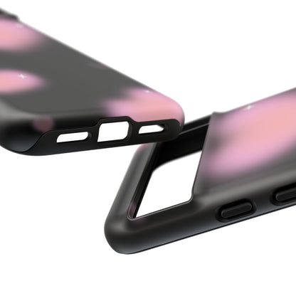 Black and Pink Blurry Heart Phone Case